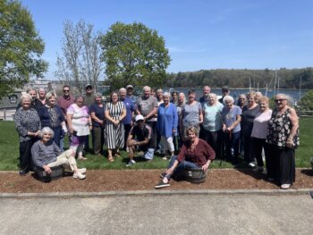 Group of volunteers standing together